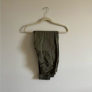 Olive green khaki pants relaxed fit size 2